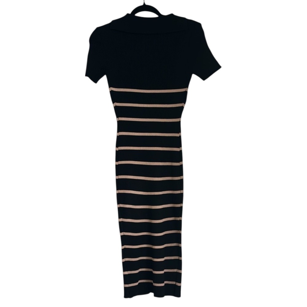 Black and Tan Striped Maxi Dress-NWT - Picture 6 of 9
